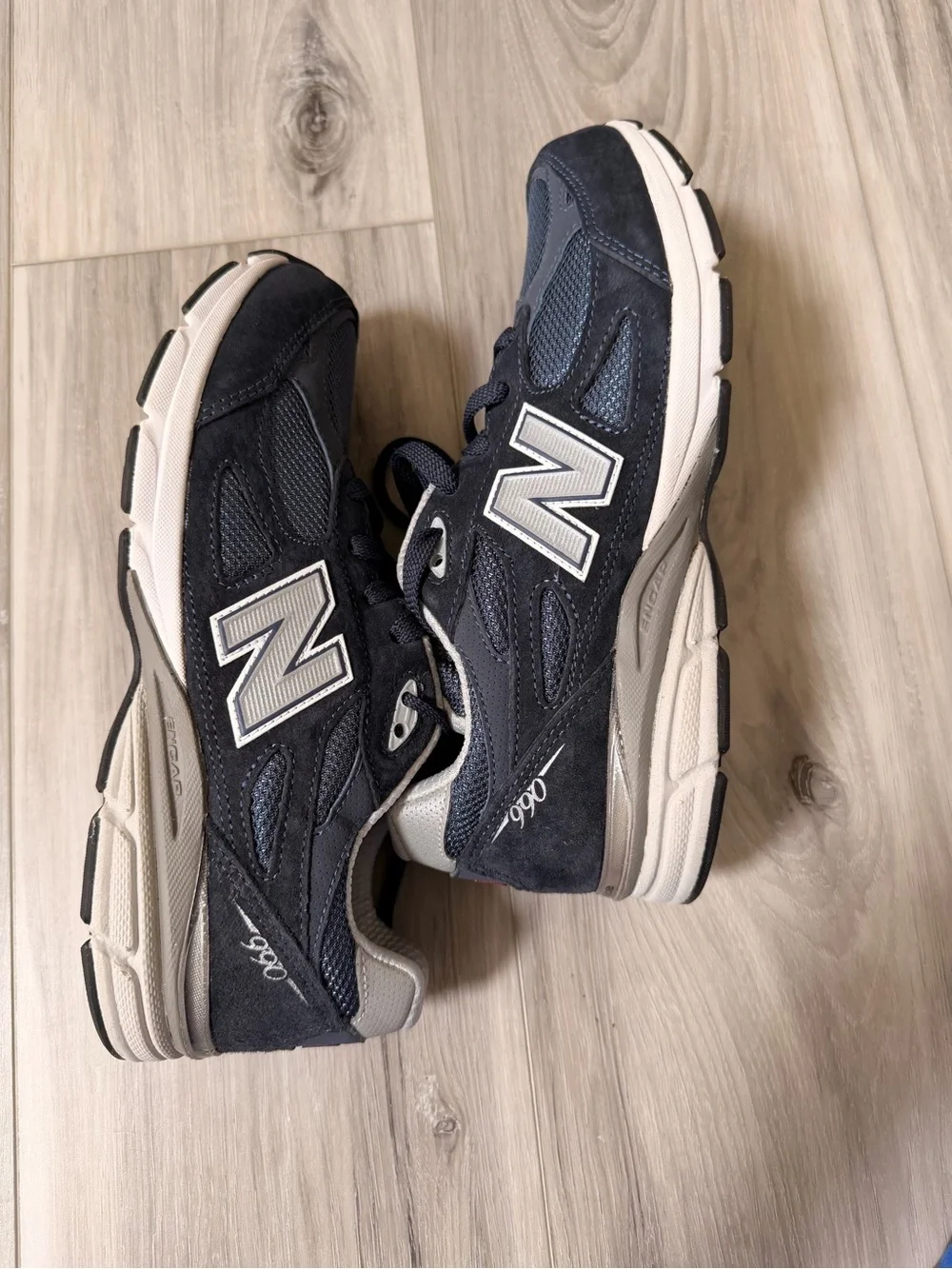 New Balance 990v3 GC990NB3 Navy Youth 7Y Women’s 8.5 Sneakers Box